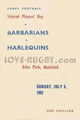 Harlequins (NZ) New Zealand Barbarians 1962 memorabilia